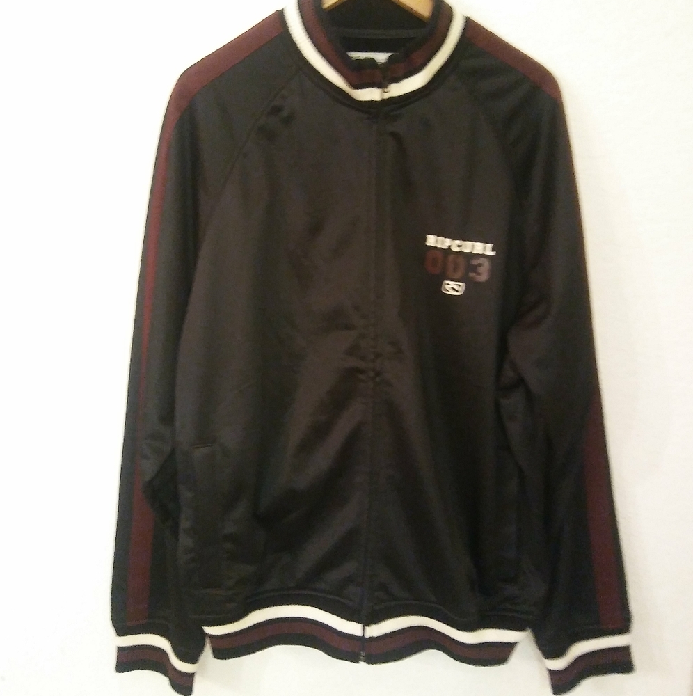 Rip Curl Zippered Ribbed Collar Bomber Jacket